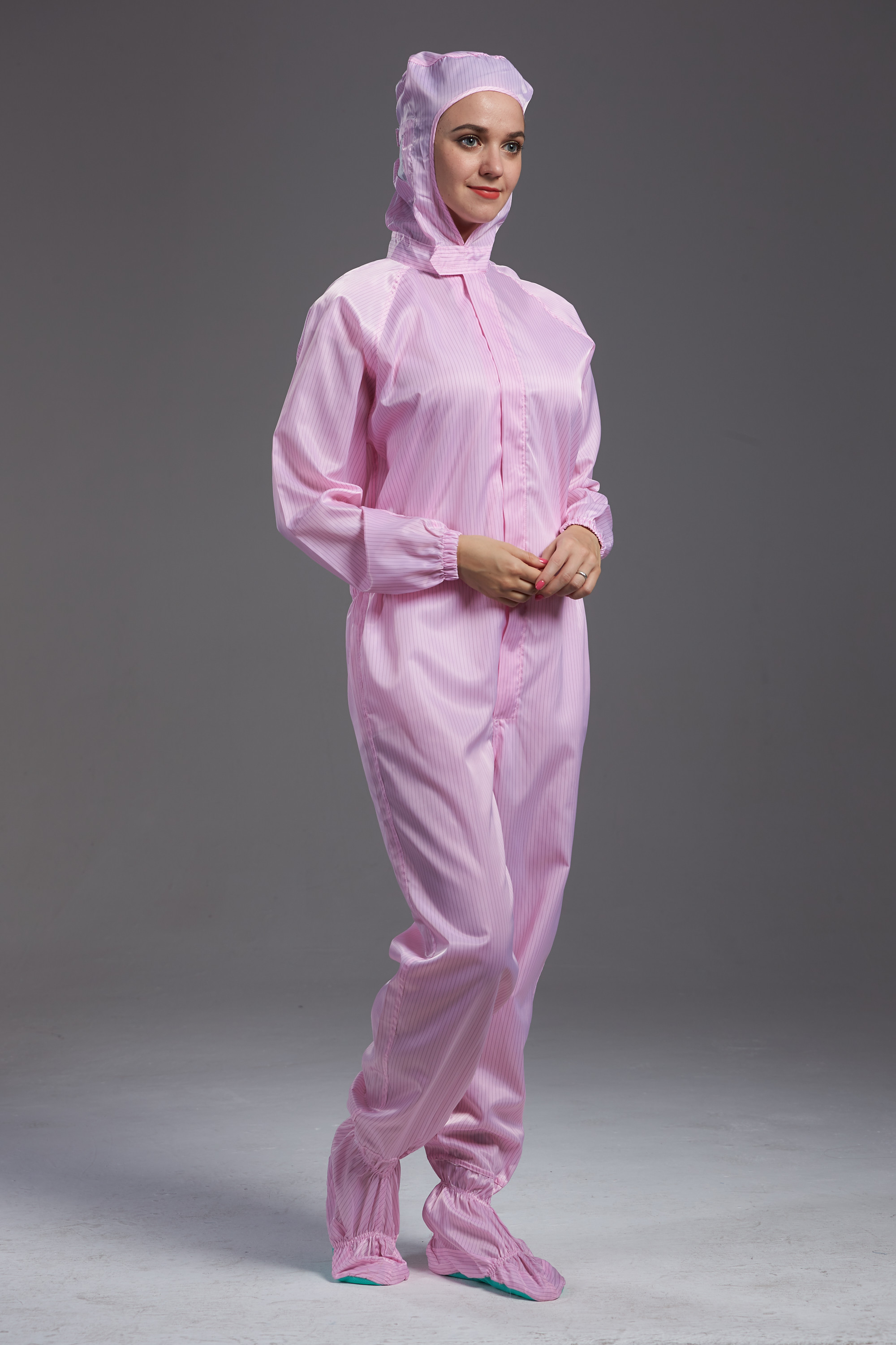 Safety Food Factory Uniform , Esd Bunny Suits Protective Clothing