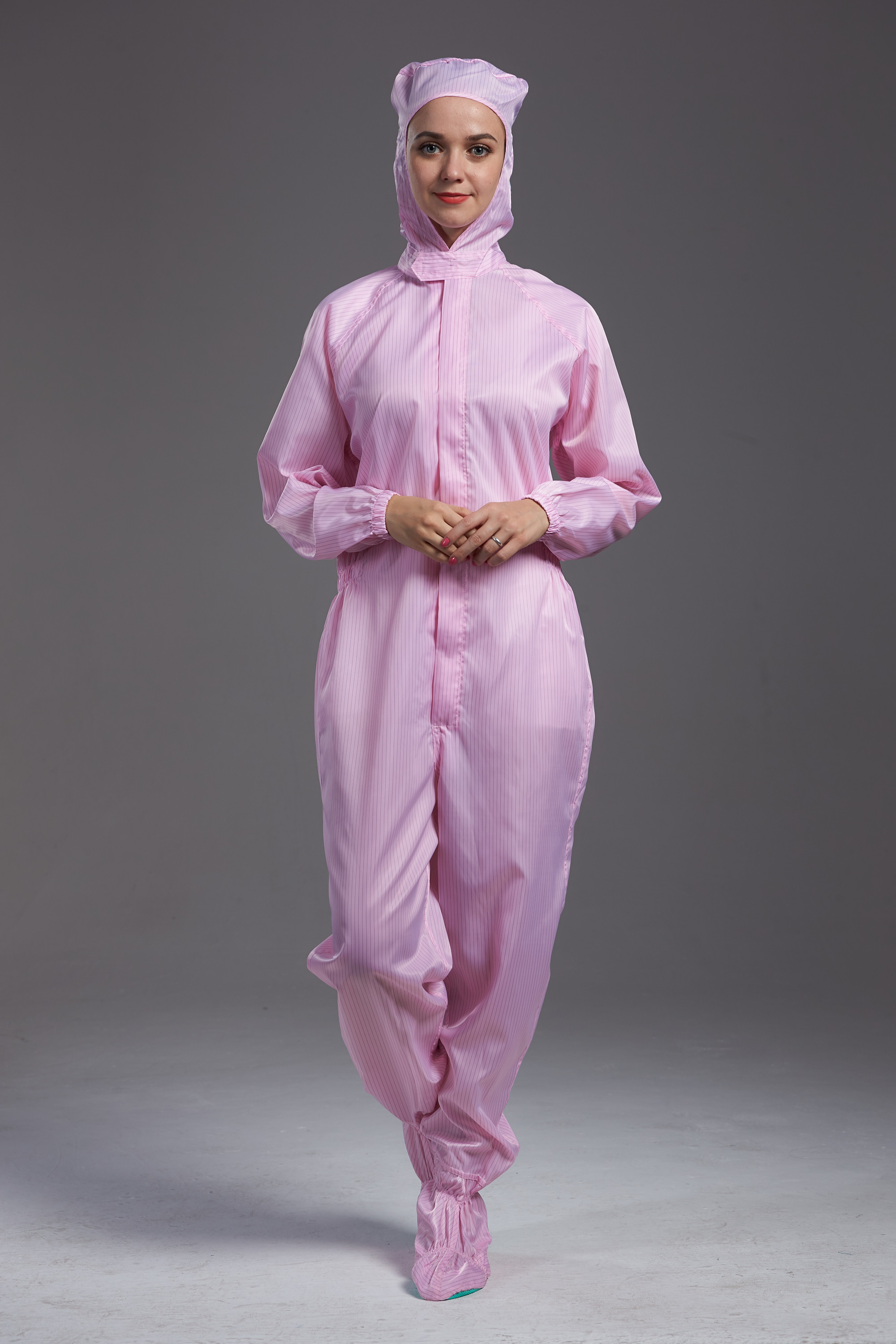 Safety Food Factory Uniform , Esd Bunny Suits Protective Clothing