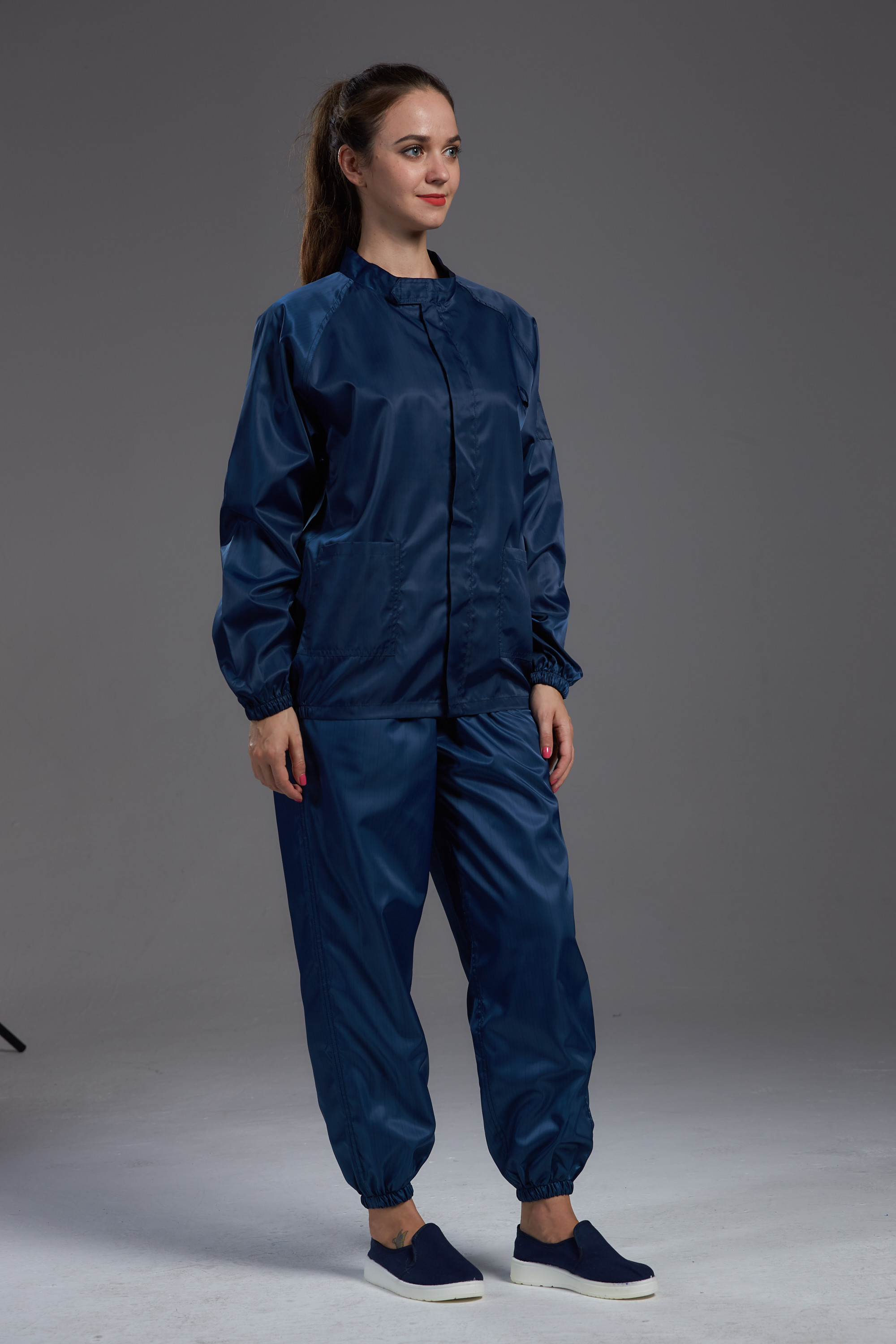 ESD Food Processing Clothing Reusable , Waist Without Elastic Adjustment