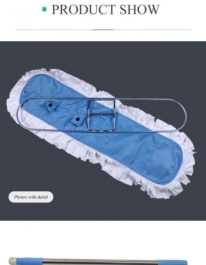 Anti Static ESD Clean Room Mops Easy To Change With 90cm Handle Length