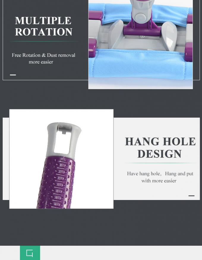 Anti Static Floor Mops , Microfiber Floor Dust Mop With 11.5*33.5cm Mop