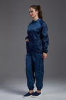 Dark Blue Unisex Esd Antistatic cleanroom Jacket and pants , sterilization and dust free
