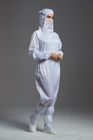 Safety Clothing Anti Static Garments , White Coveralls With Hood Size Customized