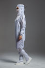 Safety Clothing Anti Static Garments , White Coveralls With Hood Size Customized