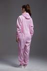 Cleanroom Garment Resuable Autoclave hooded Coverall small pink durable resuable in Pharmaceutical Workshop