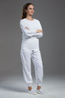 Antistatic ESD autoclavable T-shirt and pants workwear white color for parmaceutical workshop