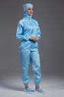 ESD antistatic sterilied blue color jacket workwear with hood  for the class 100 cleanroom