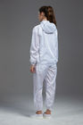 Cleanroom ESD antistatic autoclaved sterilized jacket and pants white color for class 1000 or higer