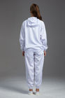 Anti static cleanroom ESD jacket and pants workwear white color connect with hood for class 100