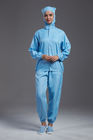 Hooded Clean Room Garments Two Pieces With Low Dust Penetration Rate