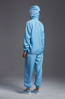 Hooded Clean Room Garments Two Pieces With Low Dust Penetration Rate