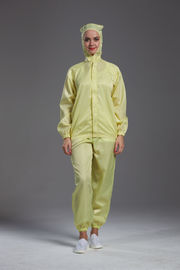 Food Processing Garment Resuable Combed Fabric yellow hooded jacket and pants yellow durable in food processing Workshop