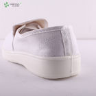 ESD anti-static PU cleanroom shoes with canvas upper white or blue color for electronic industry