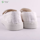 White PVC rubber unisex canvas footwear soft Sole Antistatic dust free  ESD foot protective safety Shoes with white stripe