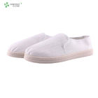 Autoclavable food factory cleanroom stripe canvas PVC outsole shoe breathable esd antistatic work shoes