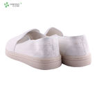 Autoclavable pharmaceutical factory cleanroom stripe canvas PVC outsole shoe breathable esd antistatic dustproof shoes