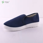 PU PVC Blue Canvas Anti Static Shoes With Absorb Sweat / Dexterity