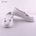PVC Outsole Food Industry Footwear , Dustproof White Esd Shoes With Four Eyes