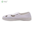 Cleanroom antistatic white four holes canvas safety shoes ESD shoe for food industry