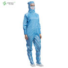 Unisex Protective Coverall Suit ESD Garment 75D / 100D Yarn Stable Performance
