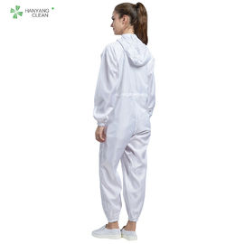Anti Static ESD Cleanroom Overall Connect With Hood Dust Free Coverall