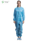 Unisex Anti Static Workwear Clothing With Conductive Fiber Blue Color