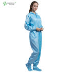 Food Processing Anti Static Suit Dust Proof Clothing Straight Open Button Lapel Gown
