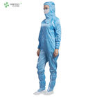 Clean Room ESD Anti Static Garments Unisex Coverall Style Dust Free Sterilization