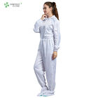 Washable Clean Room Coveralls Dust Free Sterilization Without Elastic Adjustment