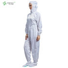 Dust Proof Anti Static Lab Coat White Color Lightweight For Class 100 Clean Room