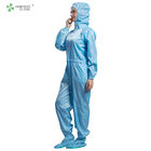 White Color Anti Static Autoclvable Cleanroom Coverall  With Hood And Shoes Cover For Parmaceutical Industry
