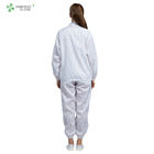 Cleanroom ESD Antitatic White Color Garment Can Be Autoclavable For All Grade Of Cleanroom