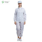 Cleanroom ESD Antitatic White Color Garment Can Be Autoclavable For All Grade Of Cleanroom