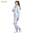 Multi Color breathable ESD work uniform with hygroscopic and sweat releasing fiber for food industry