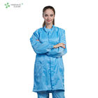 Dust-free antistatic ESD blue labcoat gown suitable for cleanroom or workshop of Parmaceutical indstry