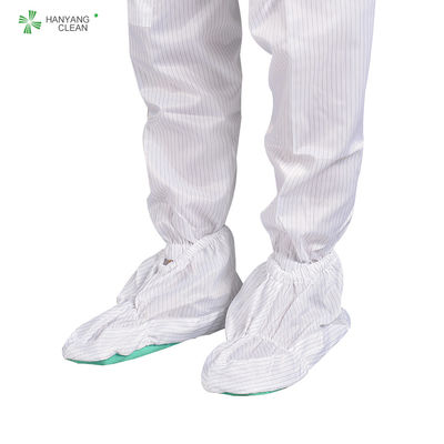 Clean room reusable and washable white stripe shoes soft outsole antistatic ESD anti-slip shoe covers