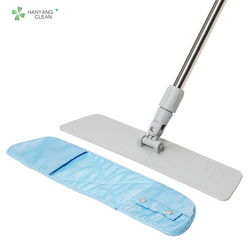 Class A Cleanroom Autoclavable ESD Mop With Stick Handle Mop Cloth