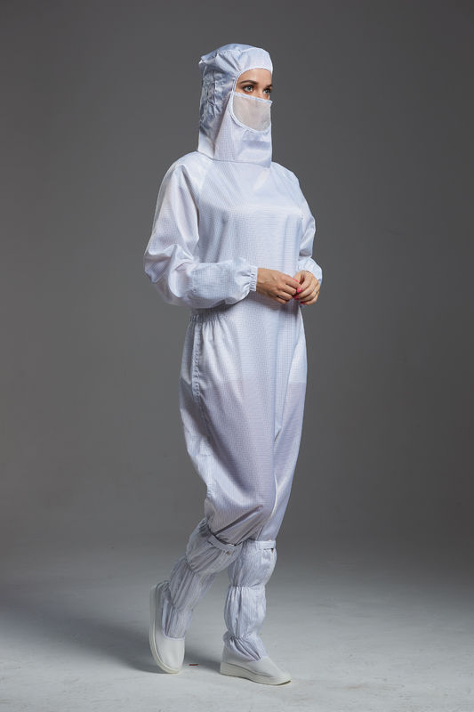 75D Reusable Cleanroom Gowns SMT Workshop Anti Static Esd Garment
