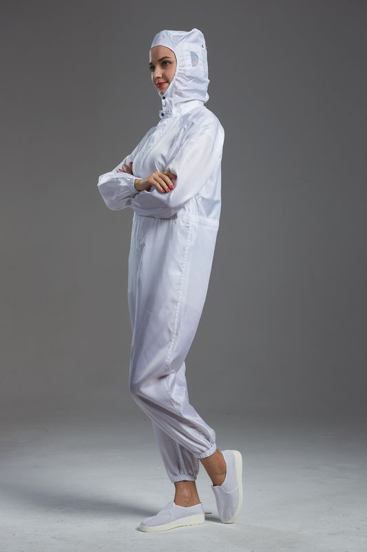 Anti Static ESD autoclavable cleanroom white color coverall garment
