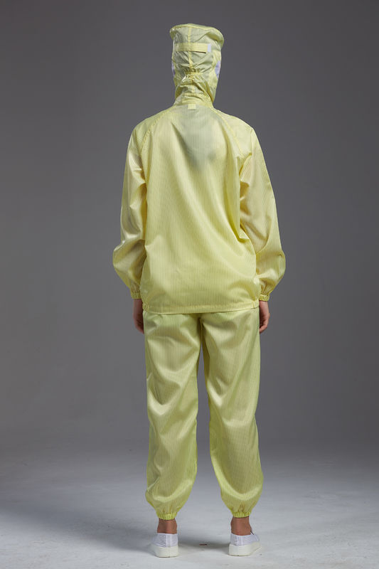 ESD antistatic autoclave sterilized jacket work wear with hood yellow