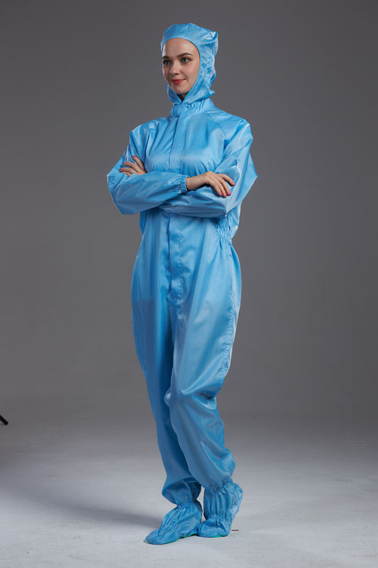 Customized Color ESD Food Factory Worker Uniform , Anti Static Smock Comfortable
