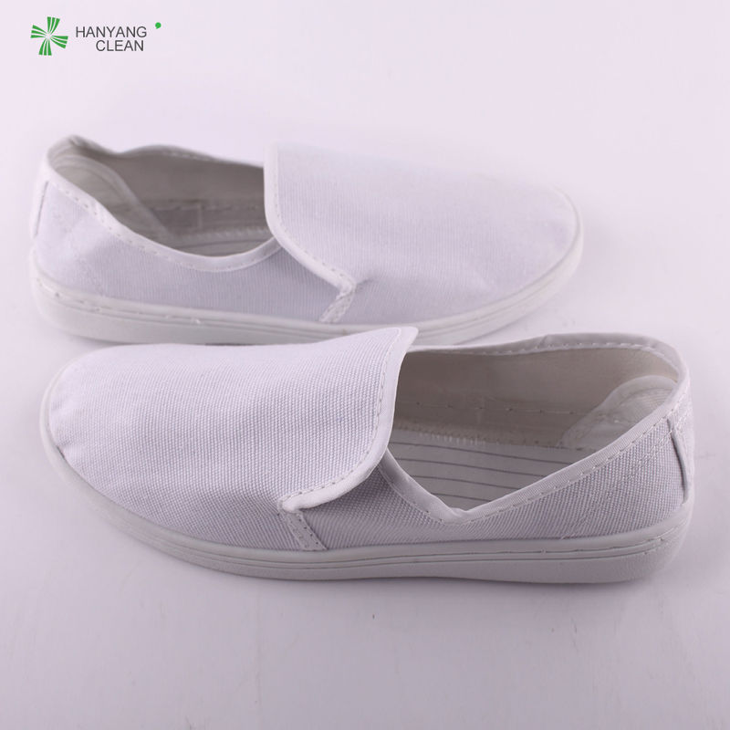 Anti static iso 8 clean esd cleanroom pu canvas footwear shoes