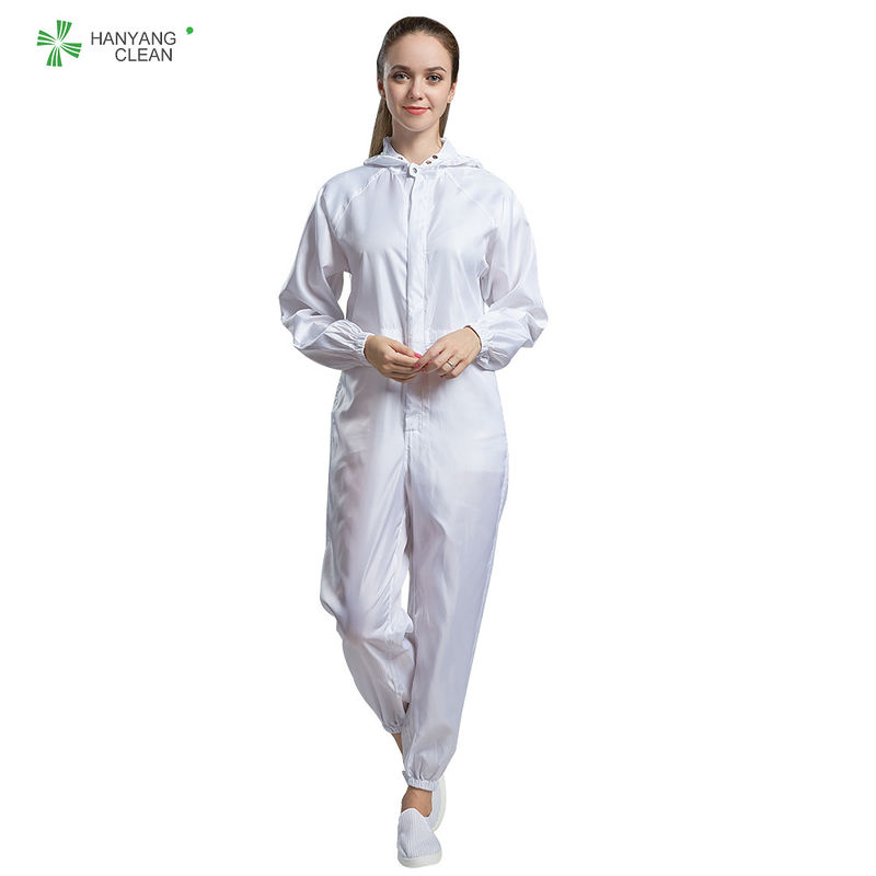 Anti Static ESD Cleanroom Overall Connect With Hood Dust Free Coverall