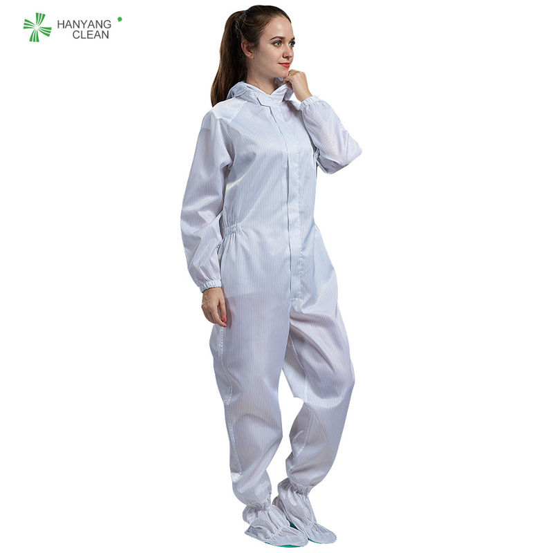 Anti Static ESD Reusable Sterile Clean Room Coveralls With Hood Boots