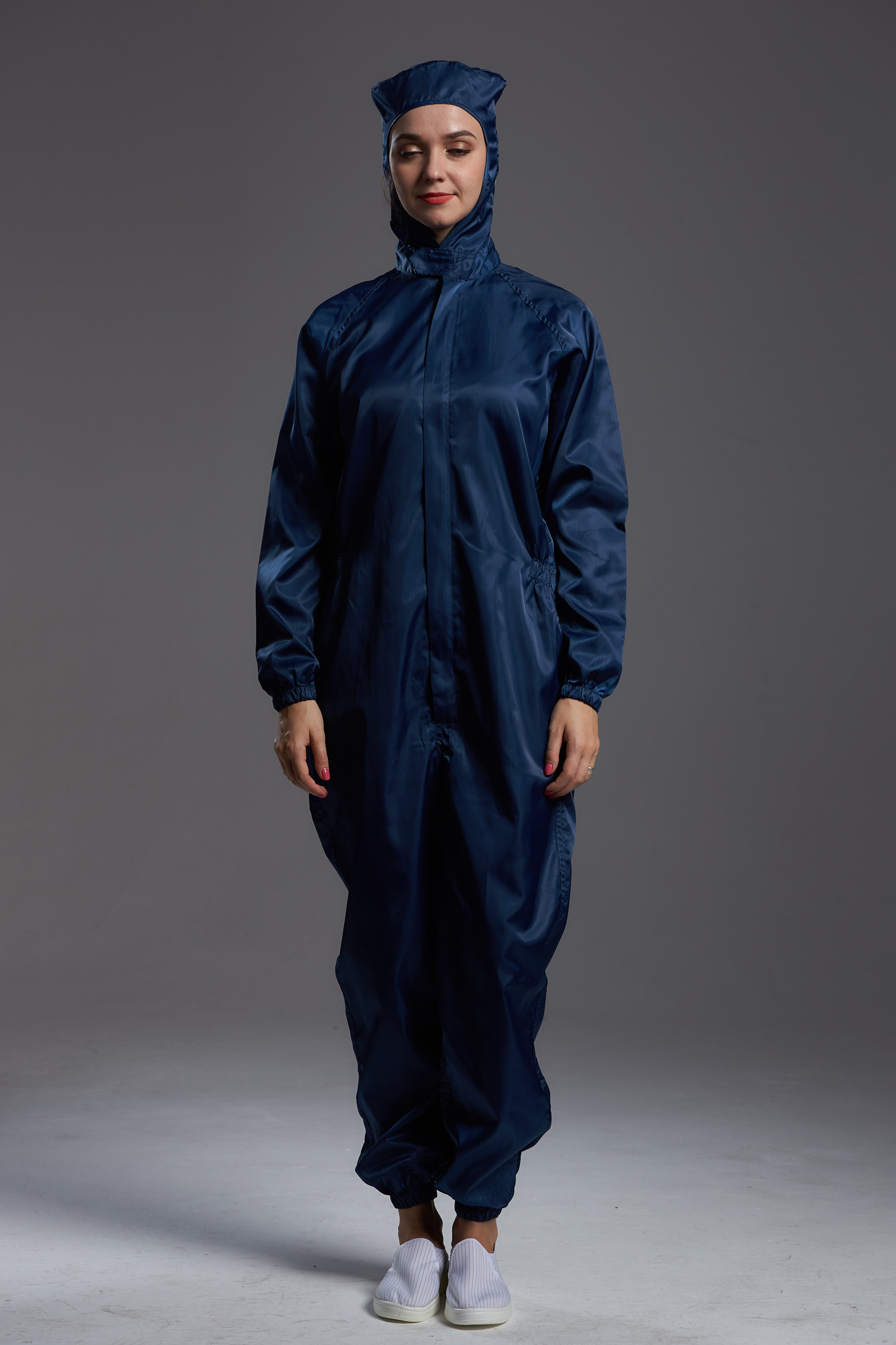 Dustfree ESD Anti Static Garments Jumpsuit Hooded Suit For Medical Work