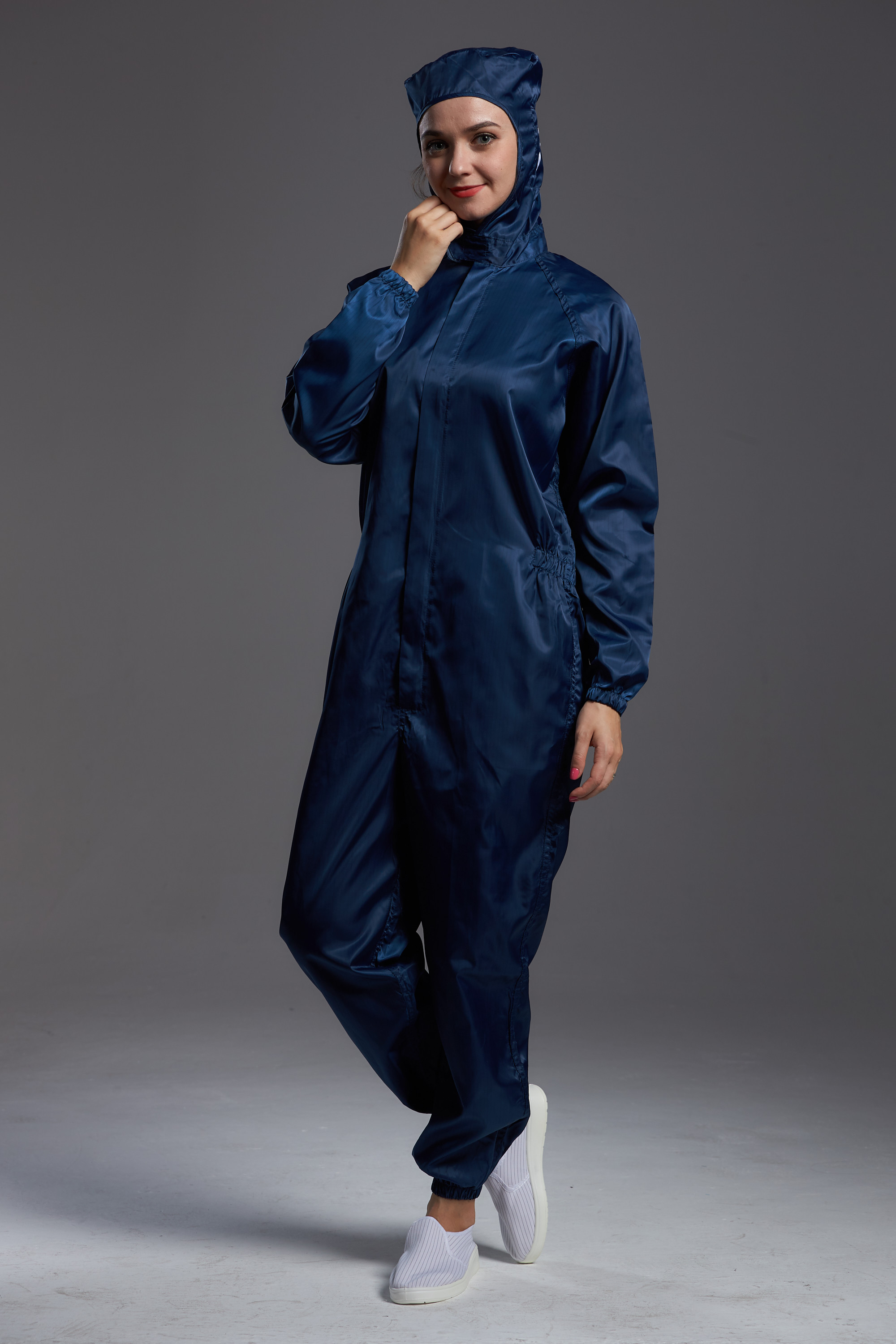 Dustfree ESD Anti Static Garments Jumpsuit Hooded Suit For Medical Work