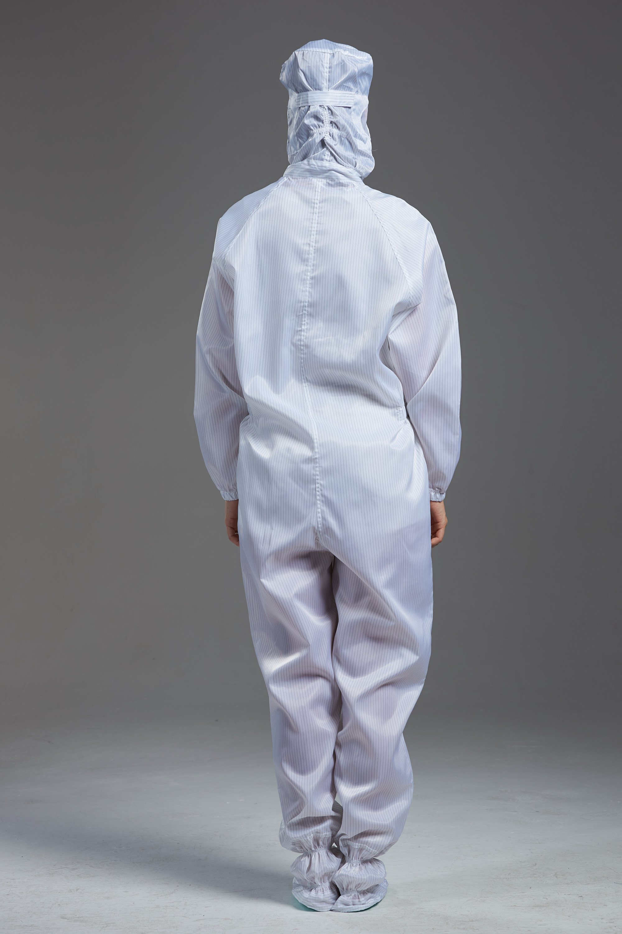 Anti Static autoclavable ESD cleanroom garment hooded coverall white